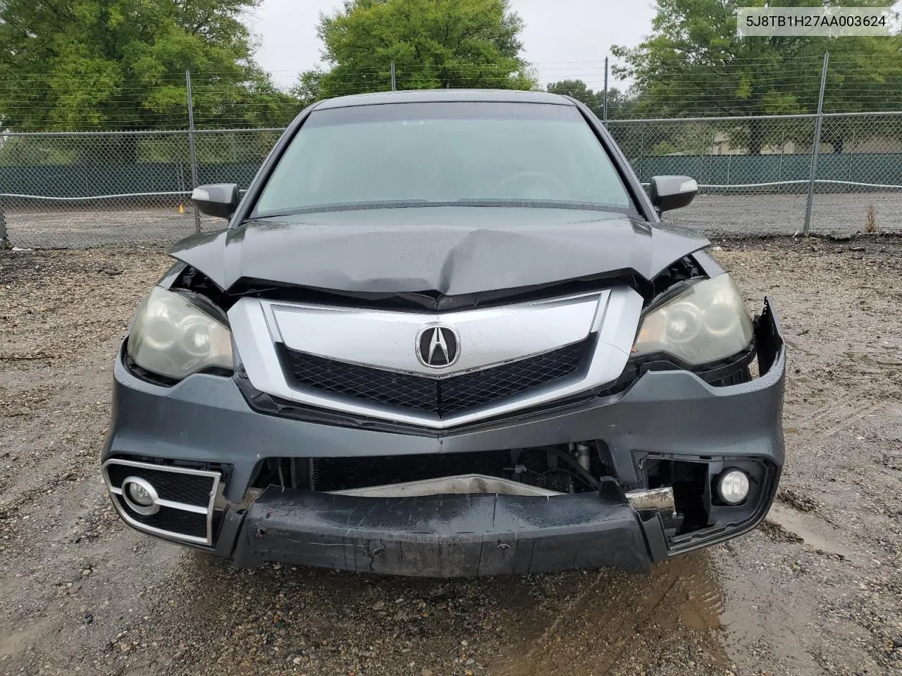 2010 Acura Rdx VIN: 5J8TB1H27AA003624 Lot: 74005244