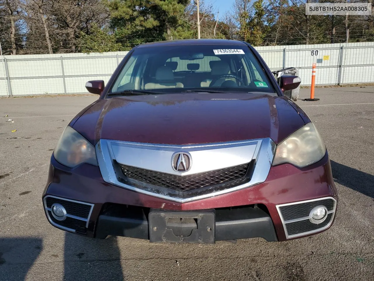 2010 Acura Rdx Technology VIN: 5J8TB1H52AA008305 Lot: 74363544