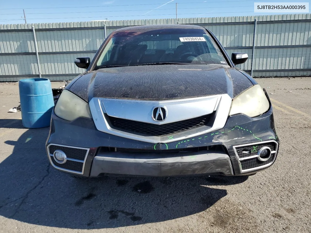 2010 Acura Rdx Technology VIN: 5J8TB2H53AA000395 Lot: 74930454