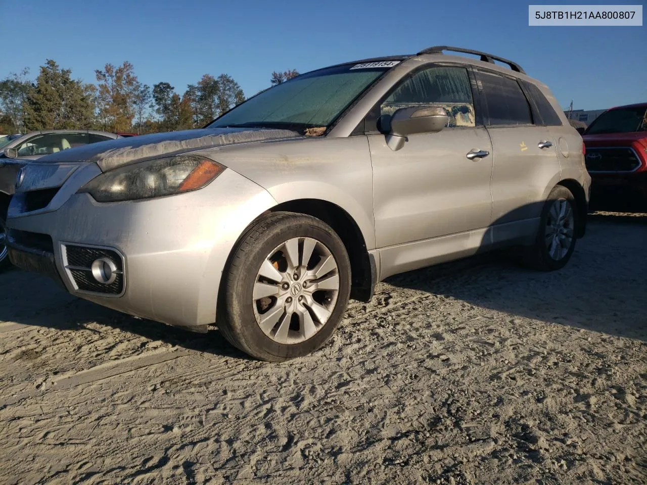 2010 Acura Rdx VIN: 5J8TB1H21AA800807 Lot: 75119154