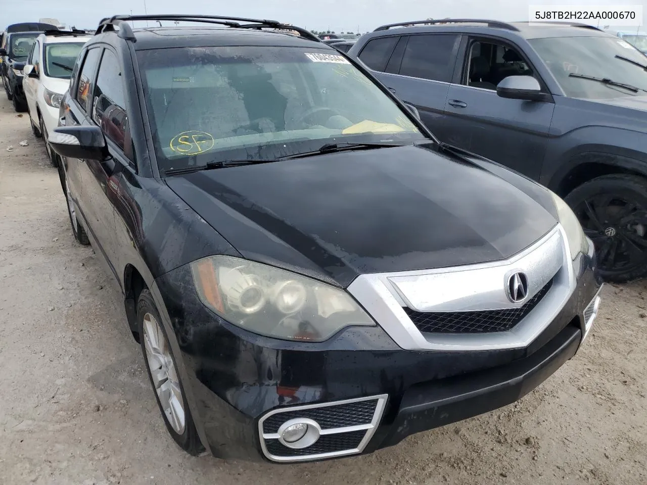 2010 Acura Rdx VIN: 5J8TB2H22AA000670 Lot: 76043544