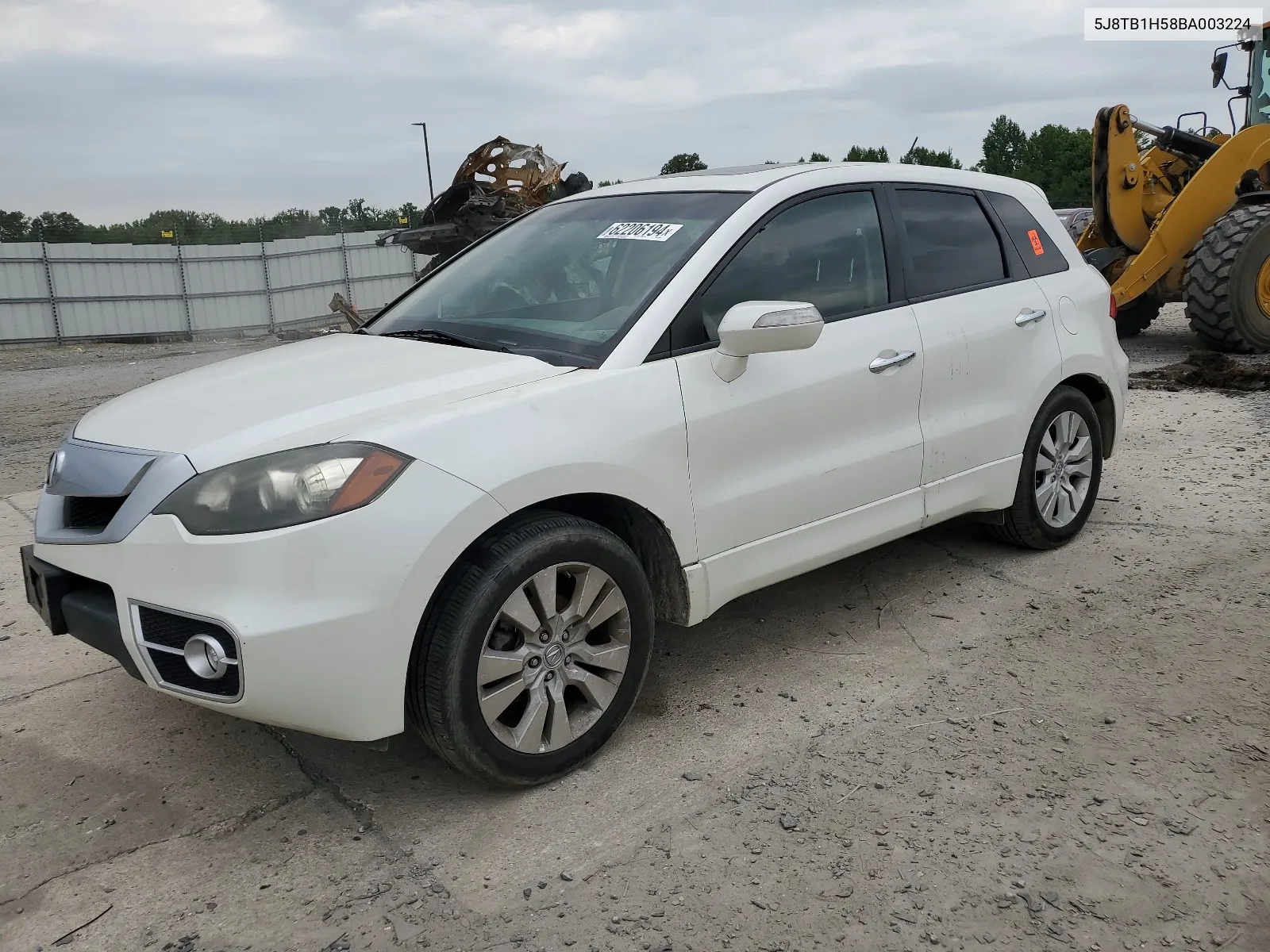 2011 Acura Rdx Technology VIN: 5J8TB1H58BA003224 Lot: 62206194