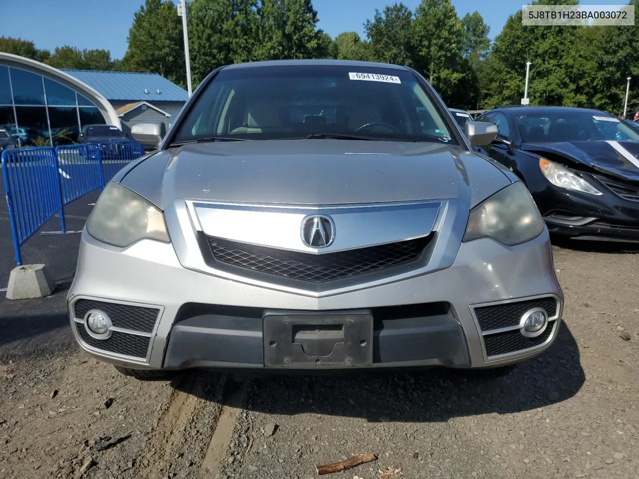 2011 Acura Rdx VIN: 5J8TB1H23BA003072 Lot: 69413924