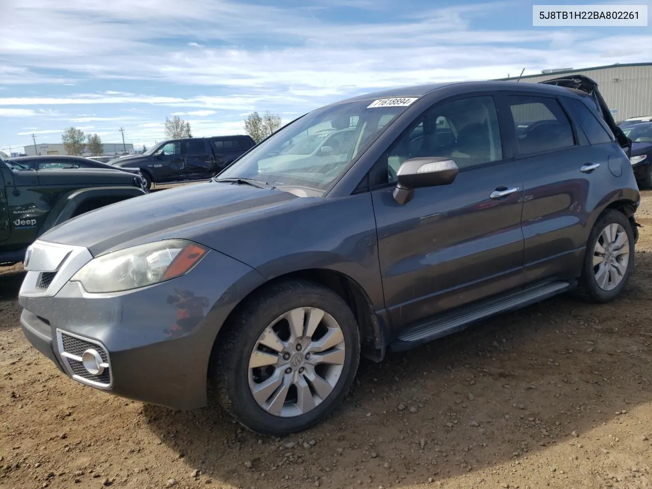 2011 Acura Rdx VIN: 5J8TB1H22BA802261 Lot: 71618894