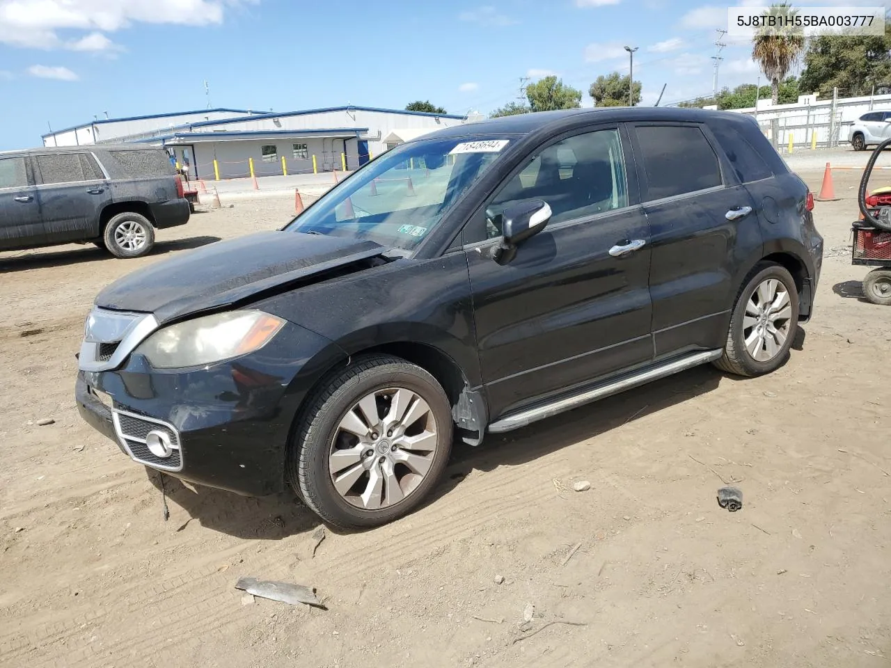 2011 Acura Rdx Technology VIN: 5J8TB1H55BA003777 Lot: 71848694