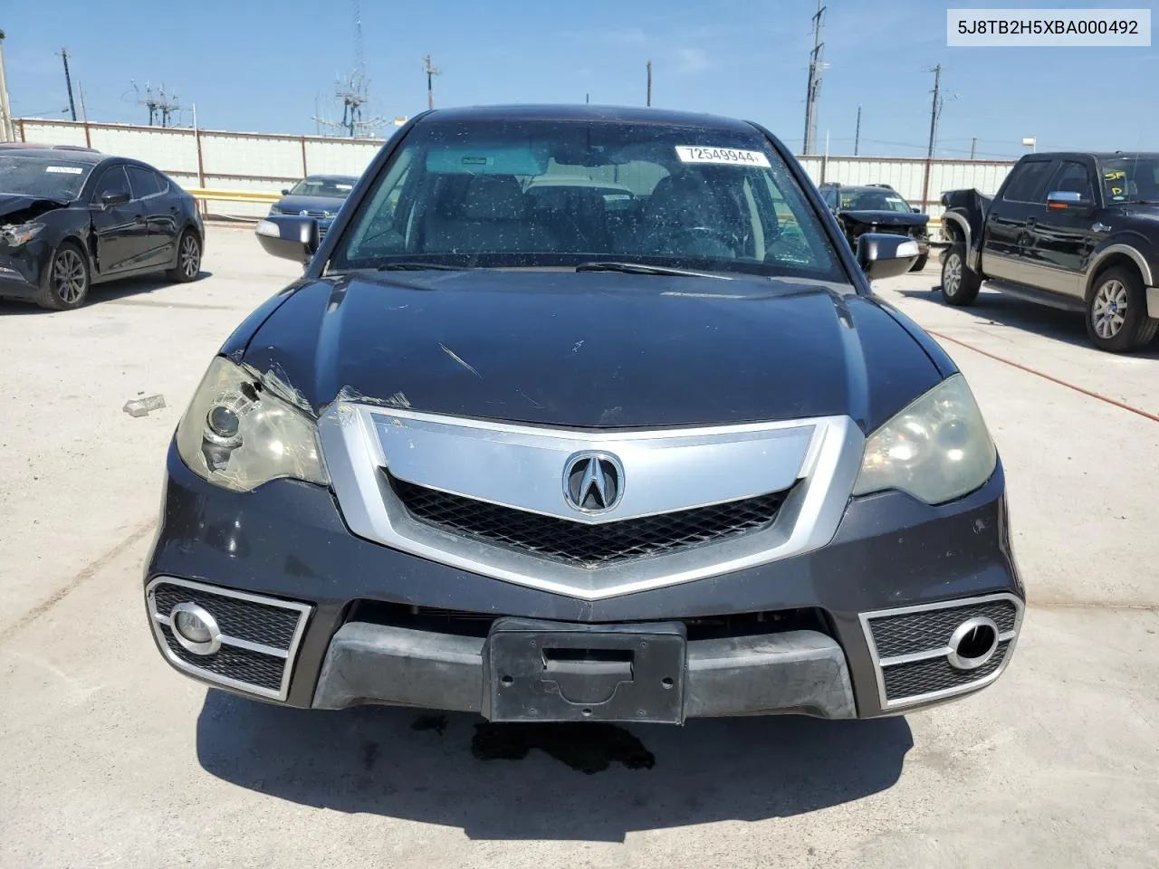 2011 Acura Rdx Technology VIN: 5J8TB2H5XBA000492 Lot: 72549944