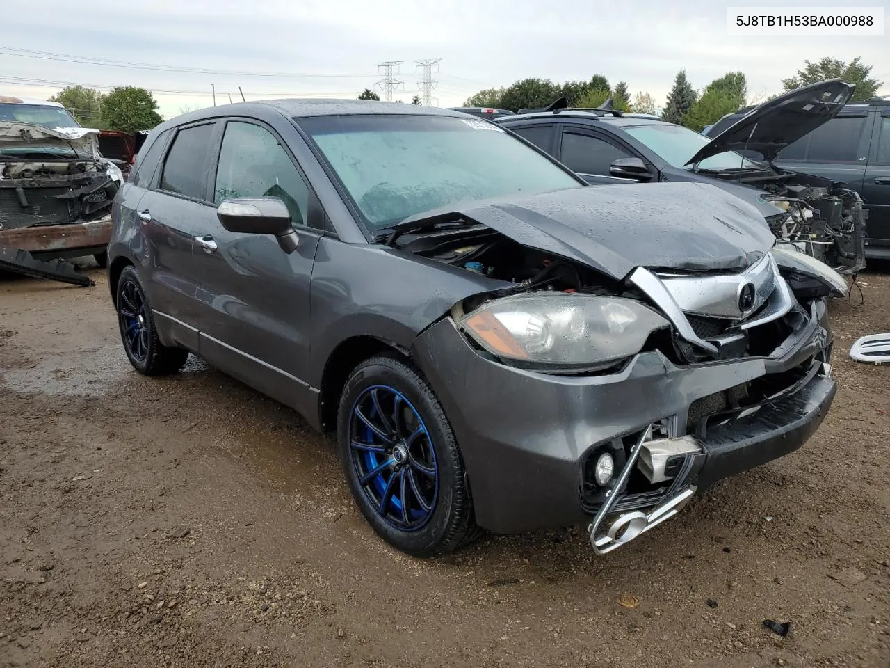 2011 Acura Rdx Technology VIN: 5J8TB1H53BA000988 Lot: 72973054