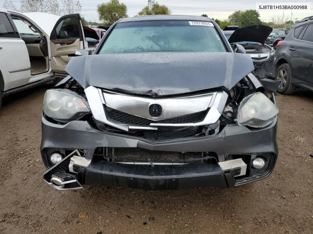 2011 Acura Rdx Technology VIN: 5J8TB1H53BA000988 Lot: 72973054