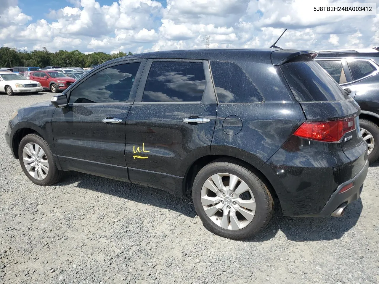 2011 Acura Rdx VIN: 5J8TB2H24BA003412 Lot: 73890384