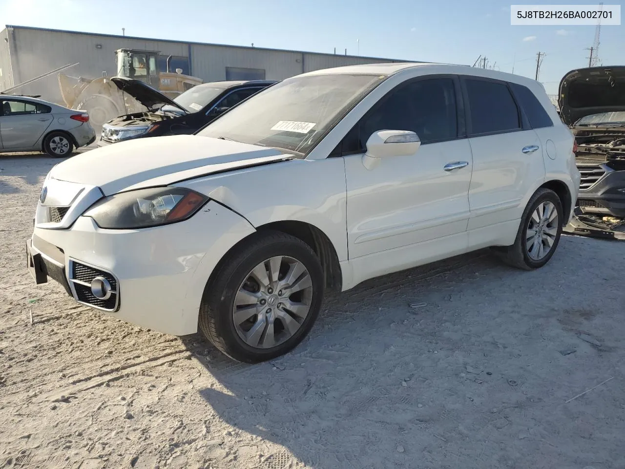 2011 Acura Rdx VIN: 5J8TB2H26BA002701 Lot: 77171664