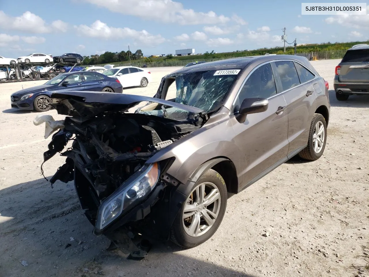 2013 Acura Rdx VIN: 5J8TB3H31DL005351 Lot: 41173592