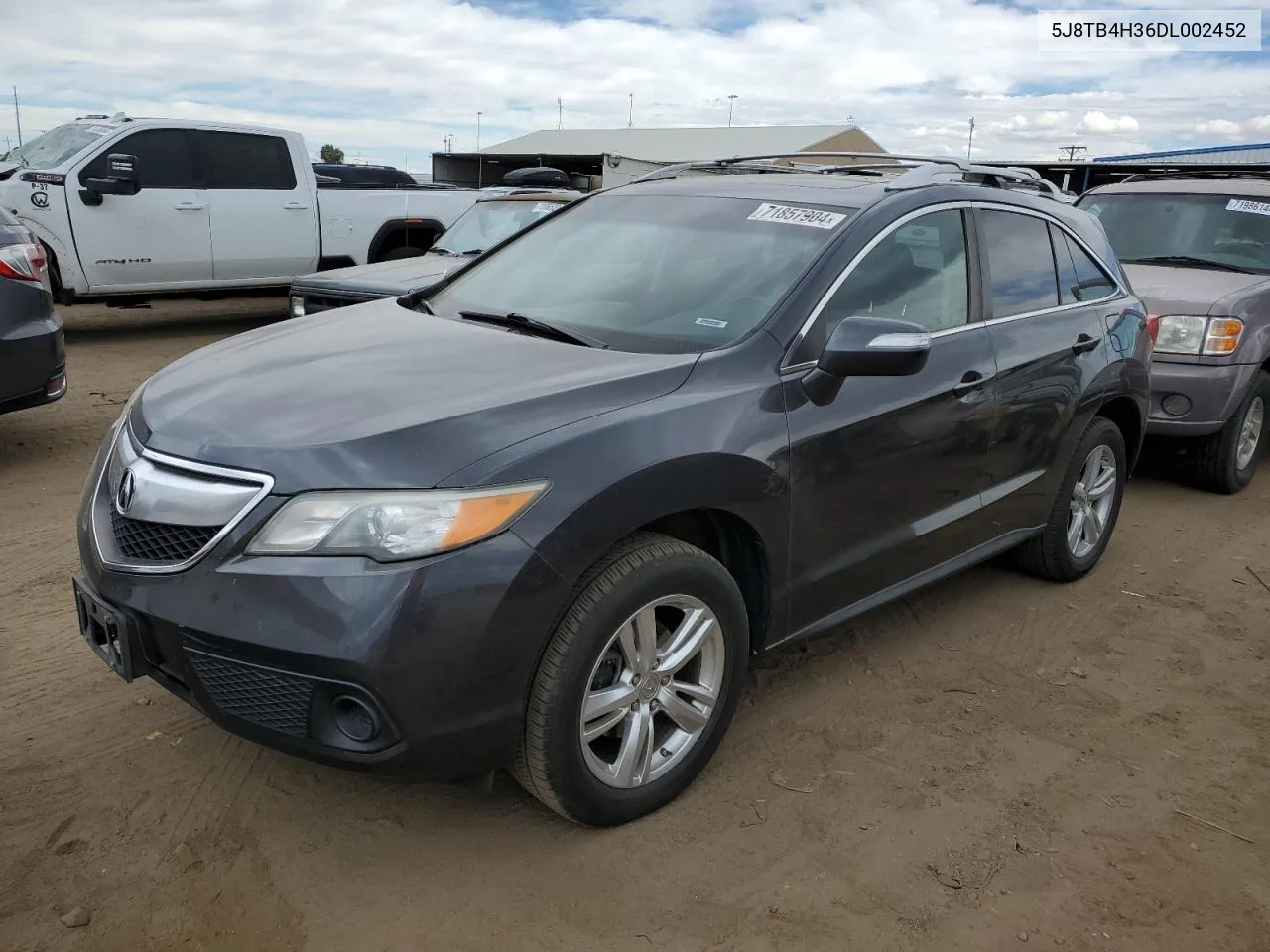 2013 Acura Rdx VIN: 5J8TB4H36DL002452 Lot: 71857904