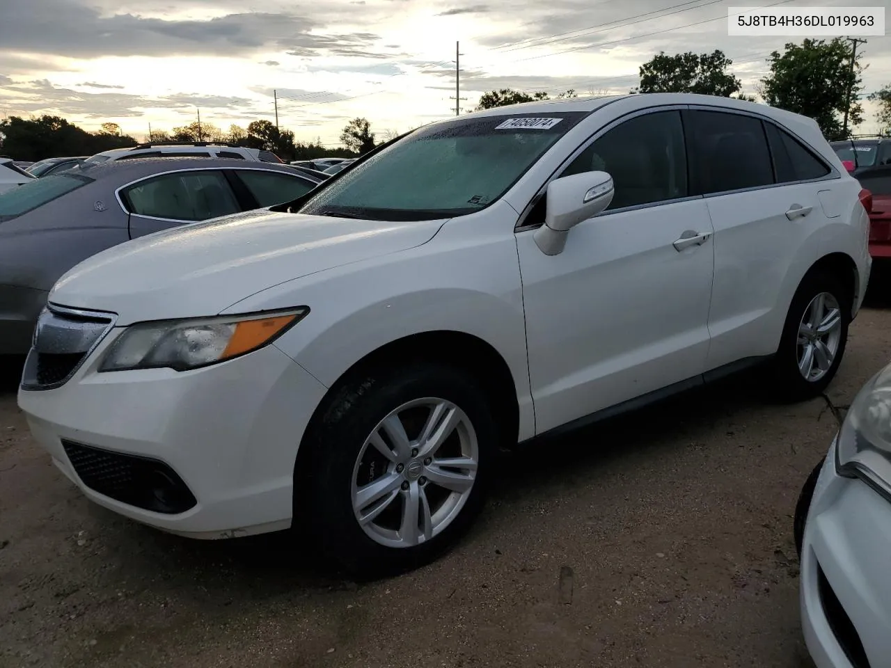 2013 Acura Rdx VIN: 5J8TB4H36DL019963 Lot: 74050074