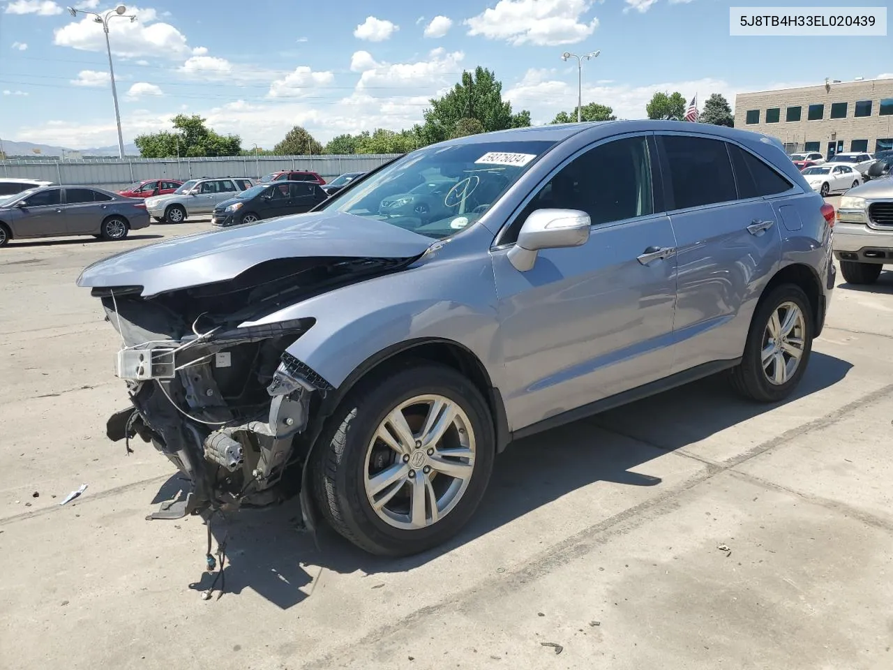 2014 Acura Rdx VIN: 5J8TB4H33EL020439 Lot: 59375034