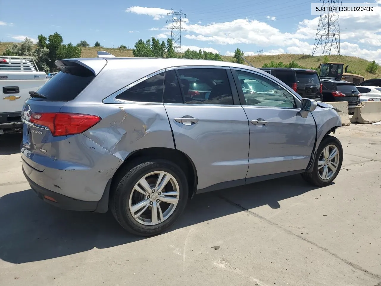 2014 Acura Rdx VIN: 5J8TB4H33EL020439 Lot: 59375034