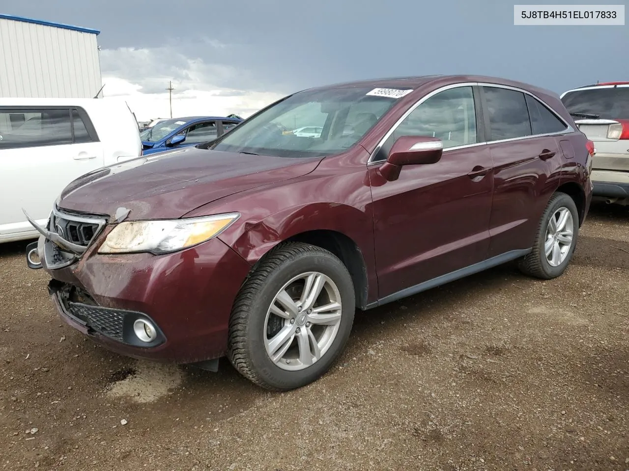 2014 Acura Rdx Technology VIN: 5J8TB4H51EL017833 Lot: 59980704