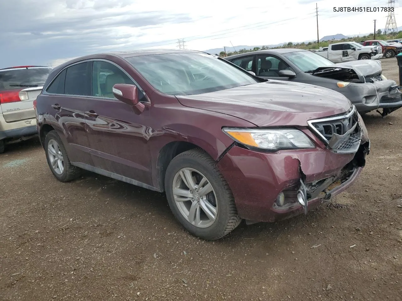 2014 Acura Rdx Technology VIN: 5J8TB4H51EL017833 Lot: 59980704