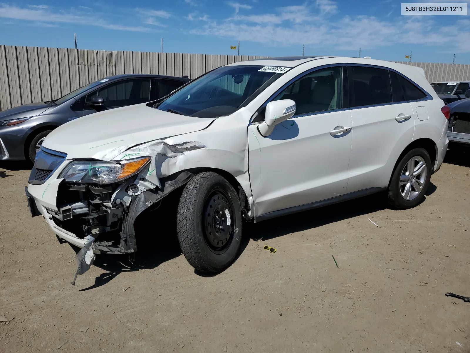 2014 Acura Rdx VIN: 5J8TB3H32EL011211 Lot: 65566914