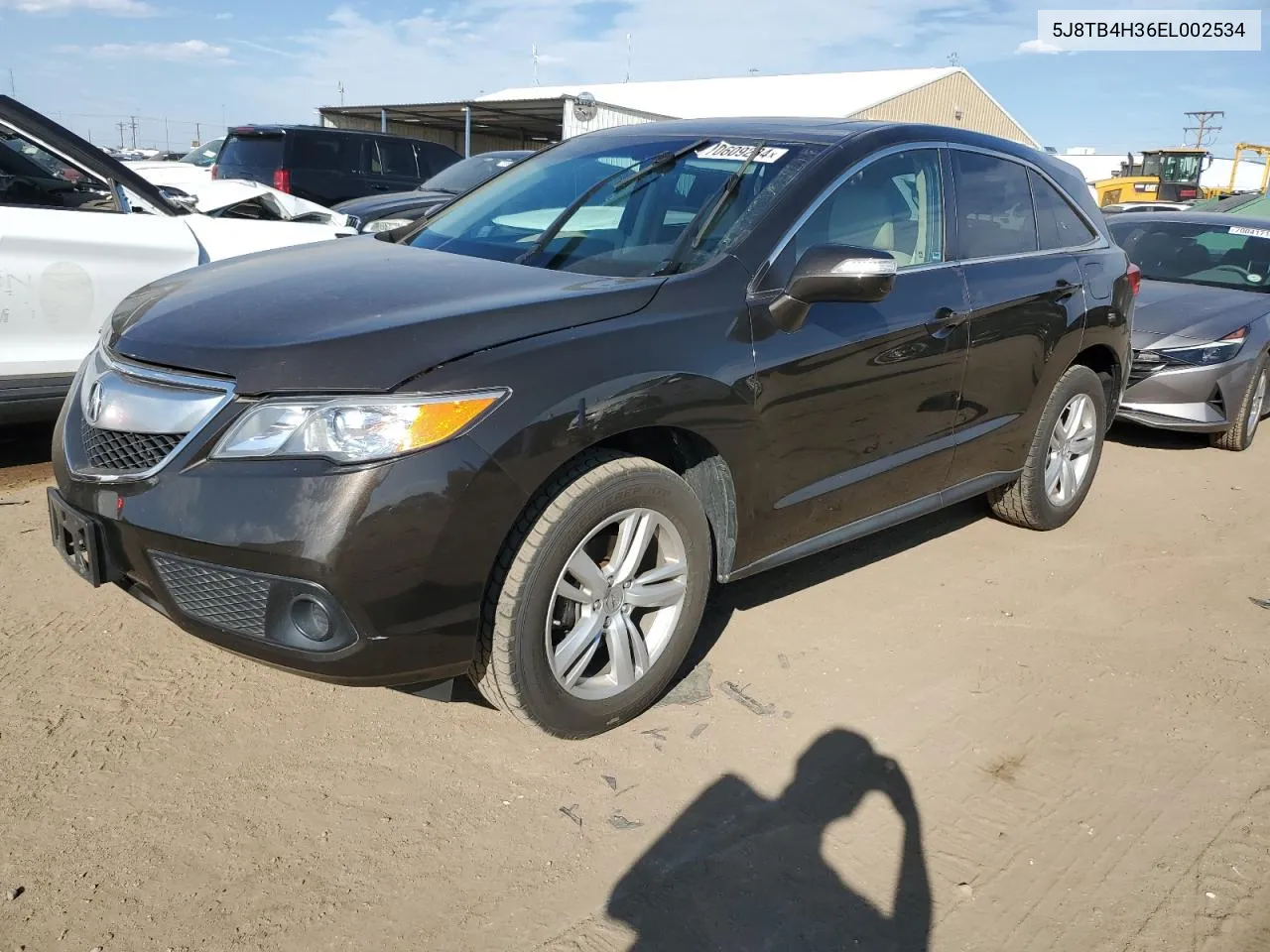 2014 Acura Rdx VIN: 5J8TB4H36EL002534 Lot: 70609234