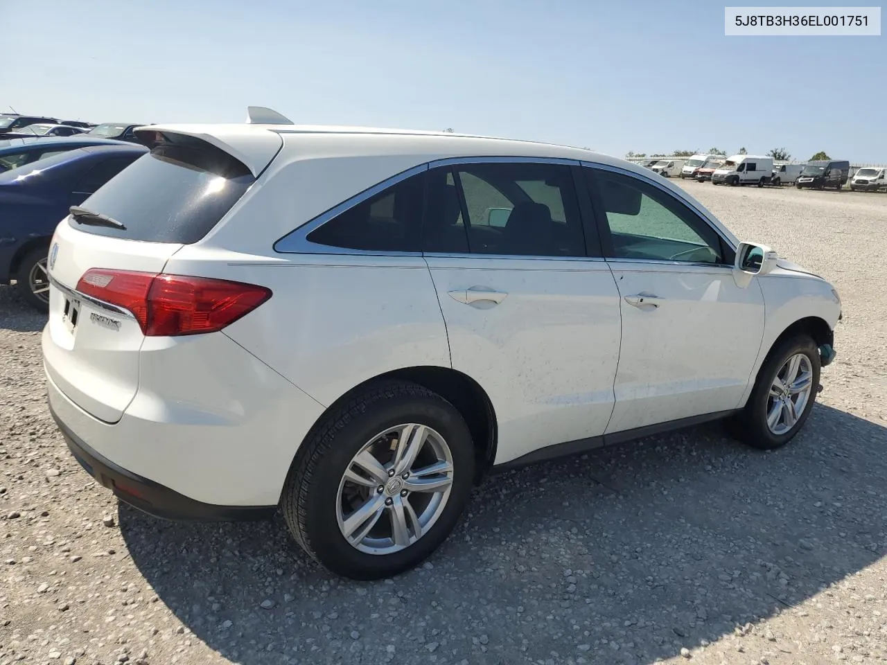 2014 Acura Rdx VIN: 5J8TB3H36EL001751 Lot: 70704754