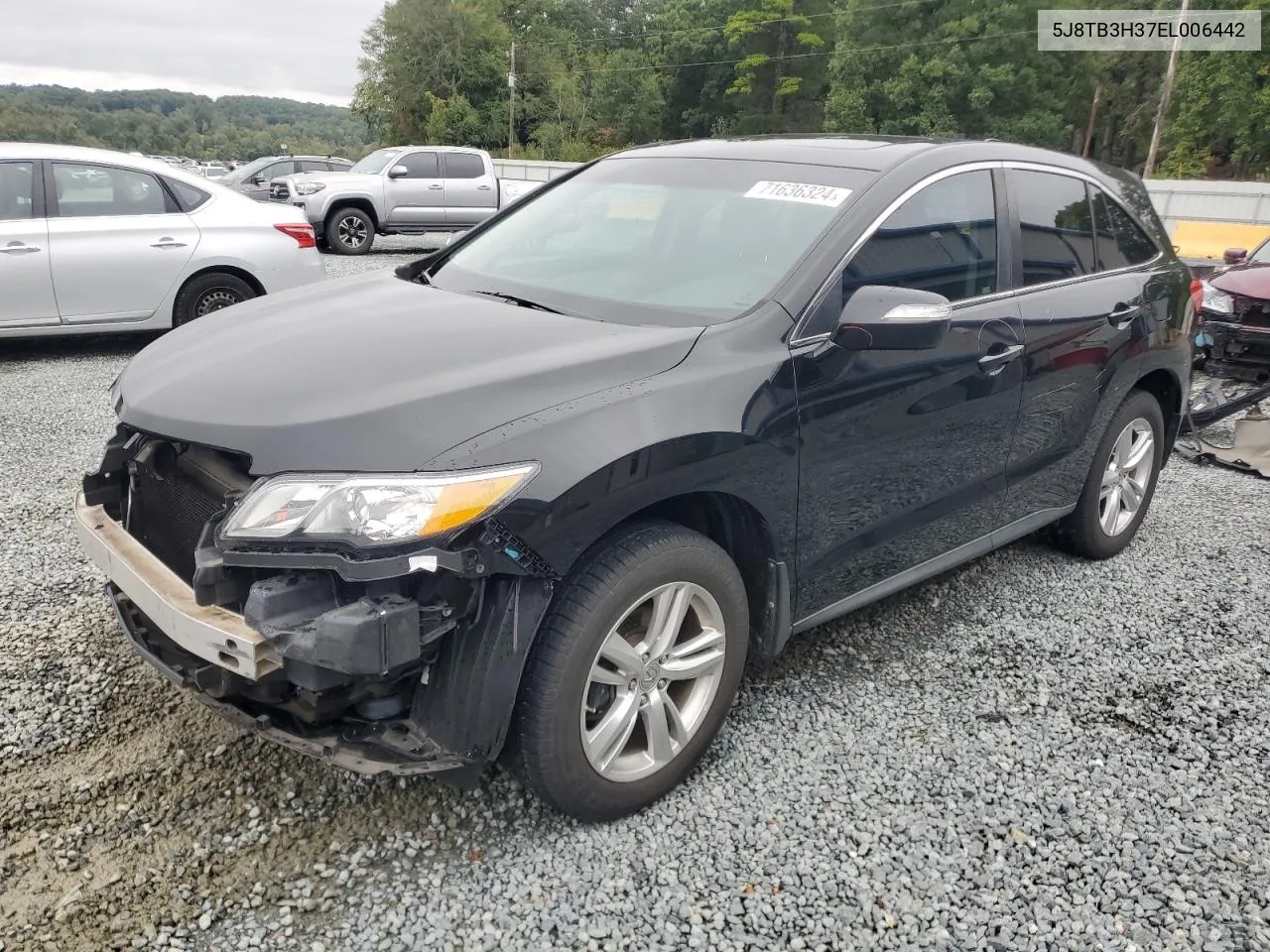 2014 Acura Rdx VIN: 5J8TB3H37EL006442 Lot: 71636324