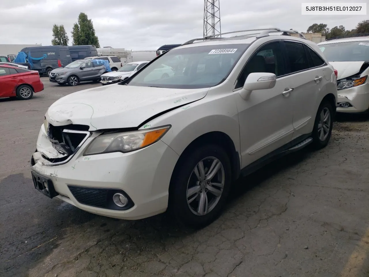 2014 Acura Rdx Technology VIN: 5J8TB3H51EL012027 Lot: 72388564