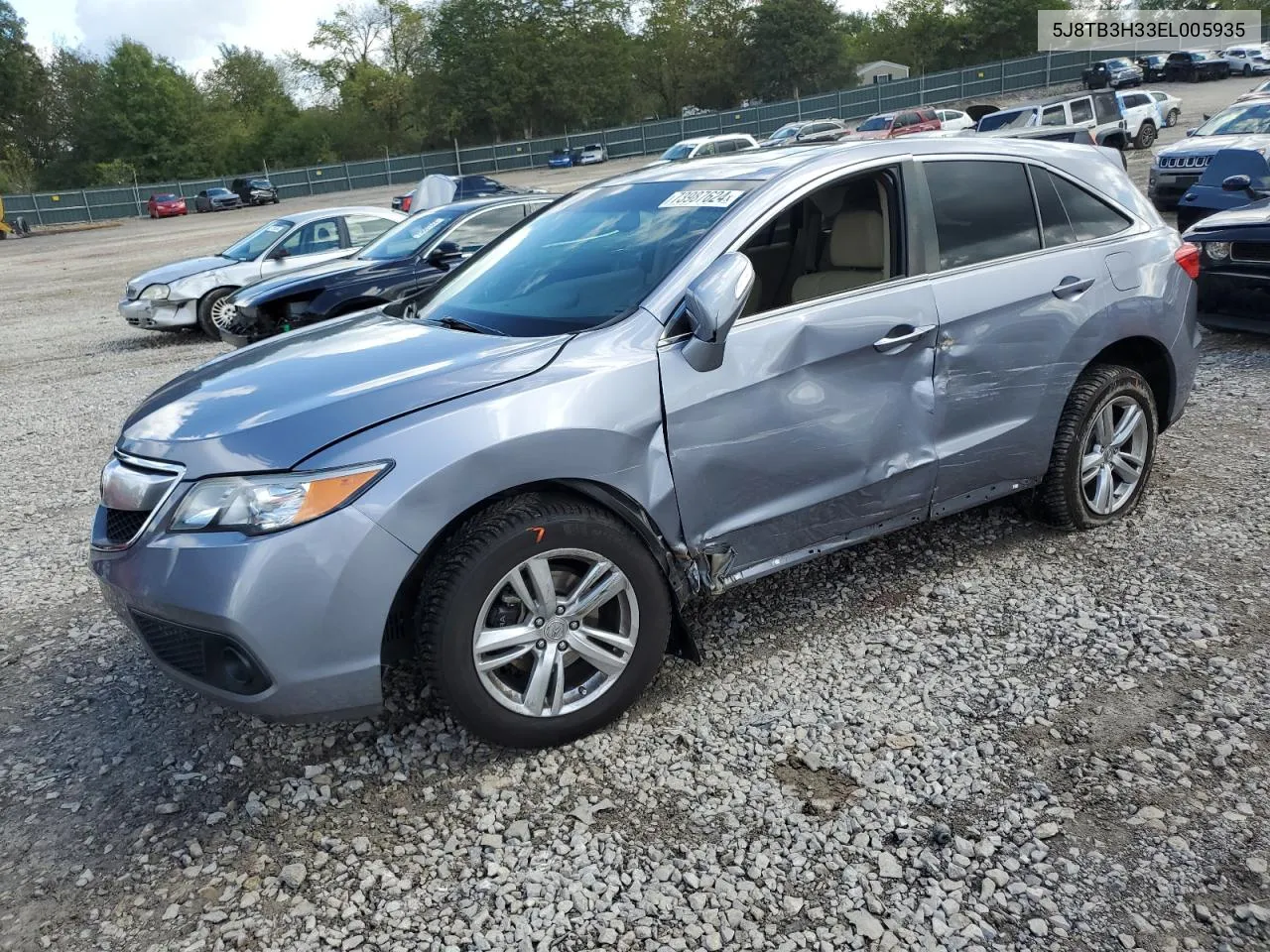 2014 Acura Rdx VIN: 5J8TB3H33EL005935 Lot: 73987624