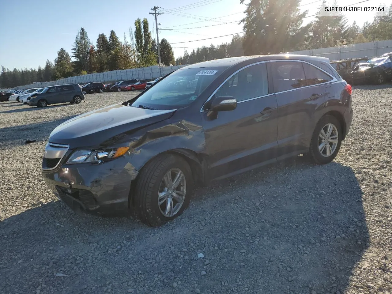 2014 Acura Rdx VIN: 5J8TB4H30EL022164 Lot: 74591324