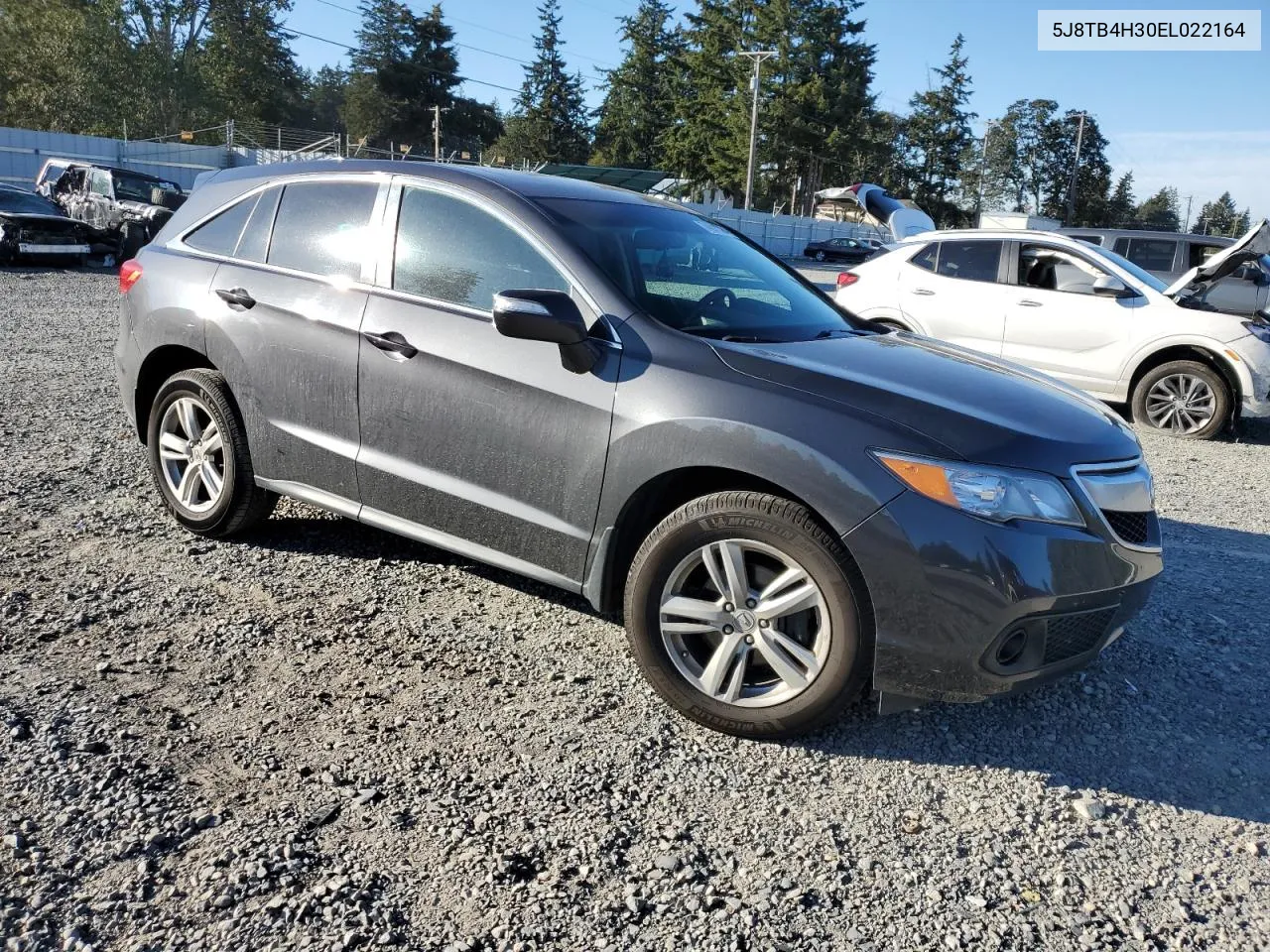 2014 Acura Rdx VIN: 5J8TB4H30EL022164 Lot: 74591324