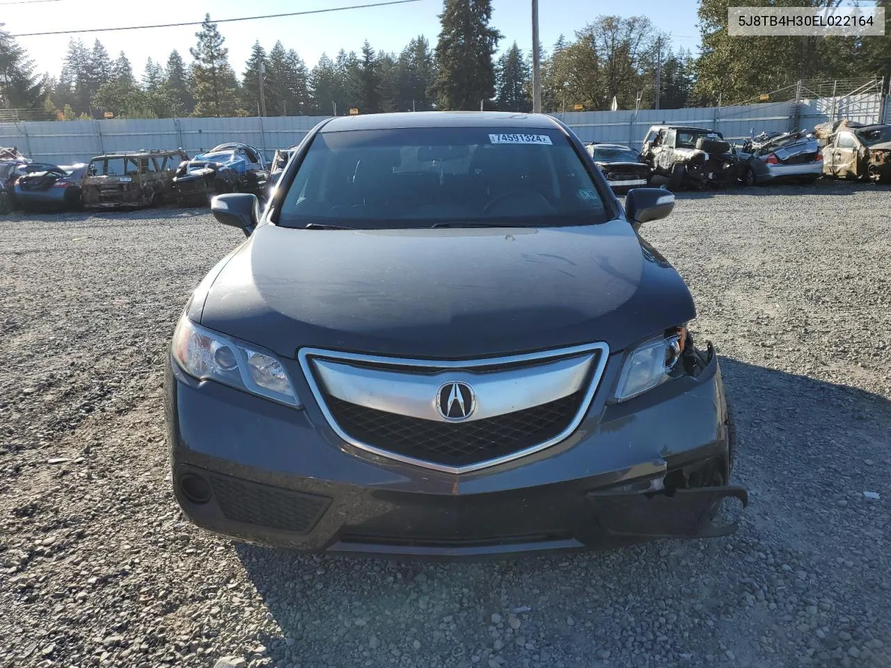 2014 Acura Rdx VIN: 5J8TB4H30EL022164 Lot: 74591324