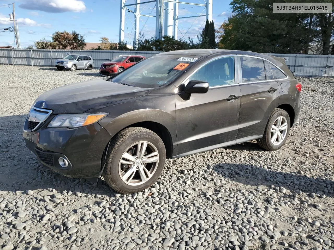 2014 Acura Rdx Technology VIN: 5J8TB4H51EL015418 Lot: 76122634