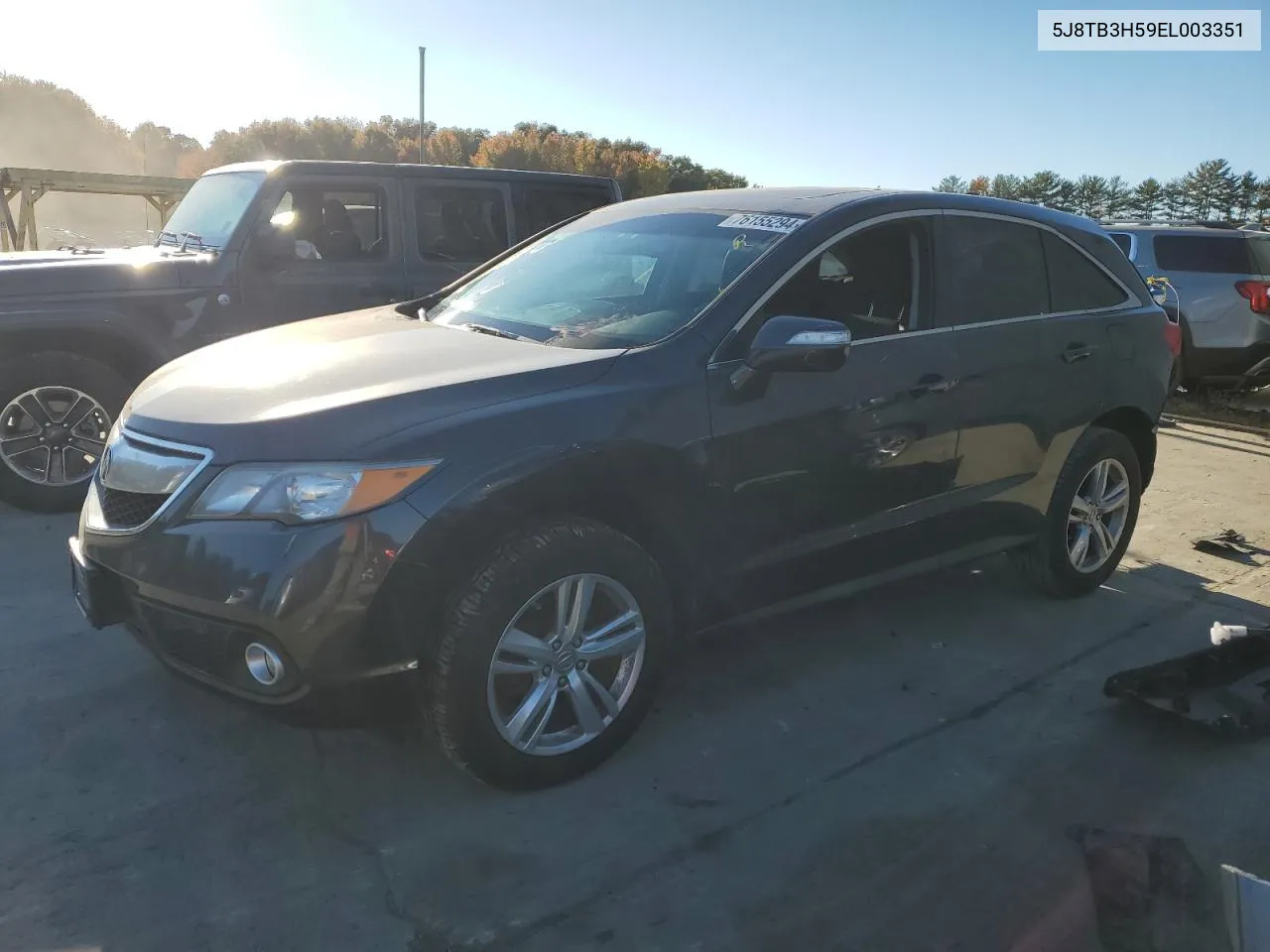 2014 Acura Rdx Technology VIN: 5J8TB3H59EL003351 Lot: 76155294