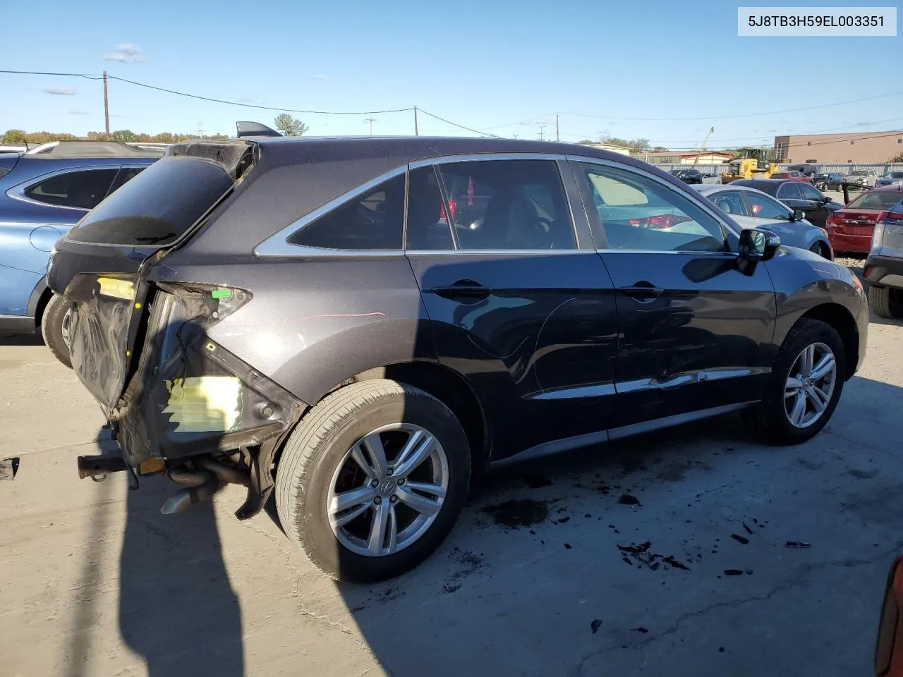 2014 Acura Rdx Technology VIN: 5J8TB3H59EL003351 Lot: 76155294