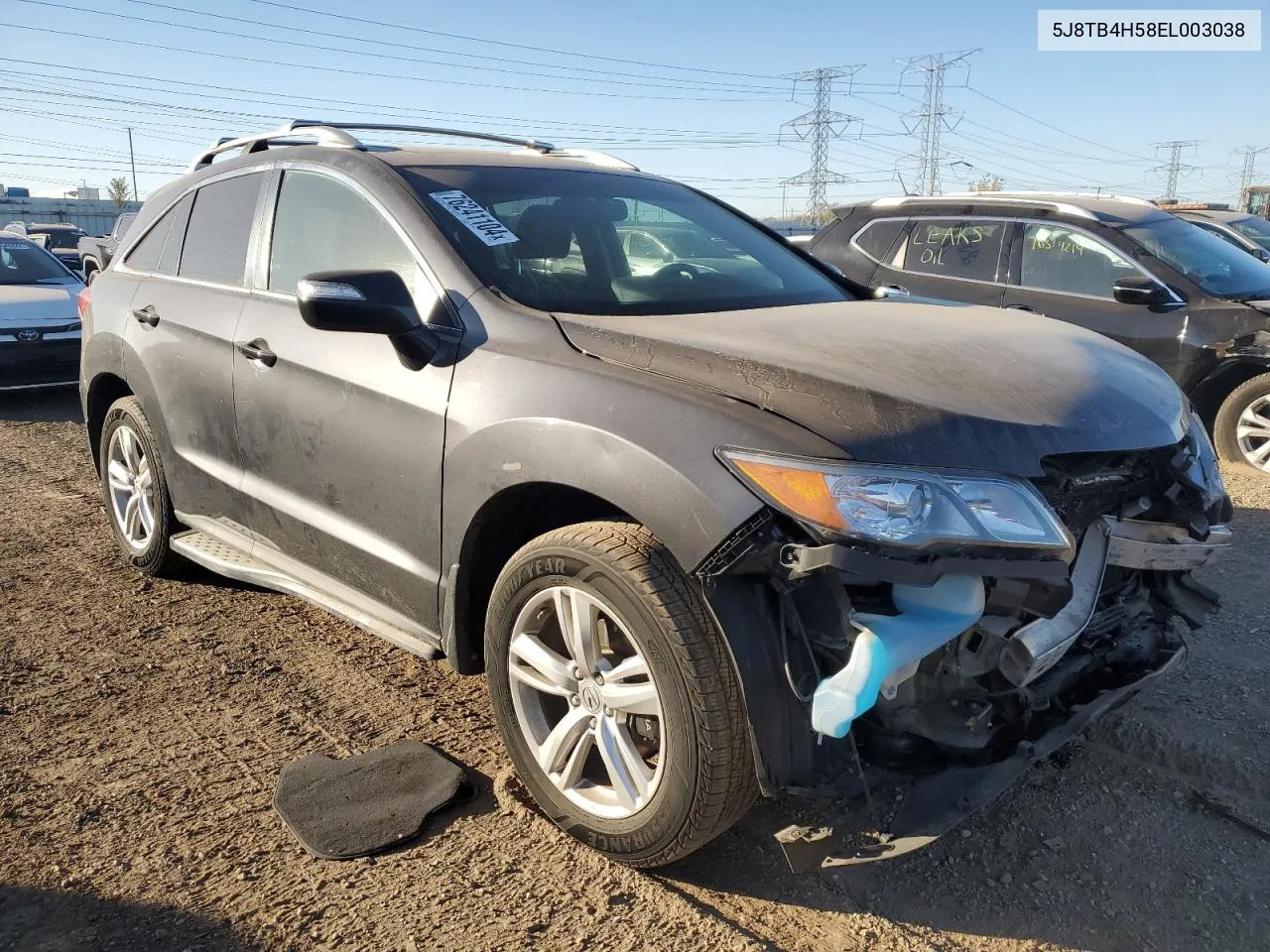 2014 Acura Rdx Technology VIN: 5J8TB4H58EL003038 Lot: 76241104