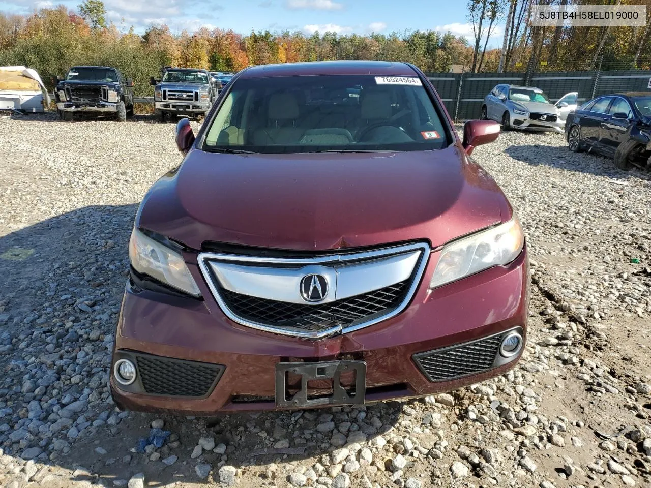 2014 Acura Rdx Technology VIN: 5J8TB4H58EL019000 Lot: 76524564