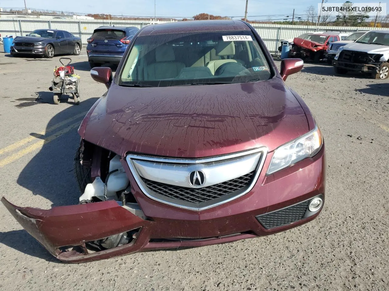 2014 Acura Rdx Technology VIN: 5J8TB4H5XEL019693 Lot: 78837514