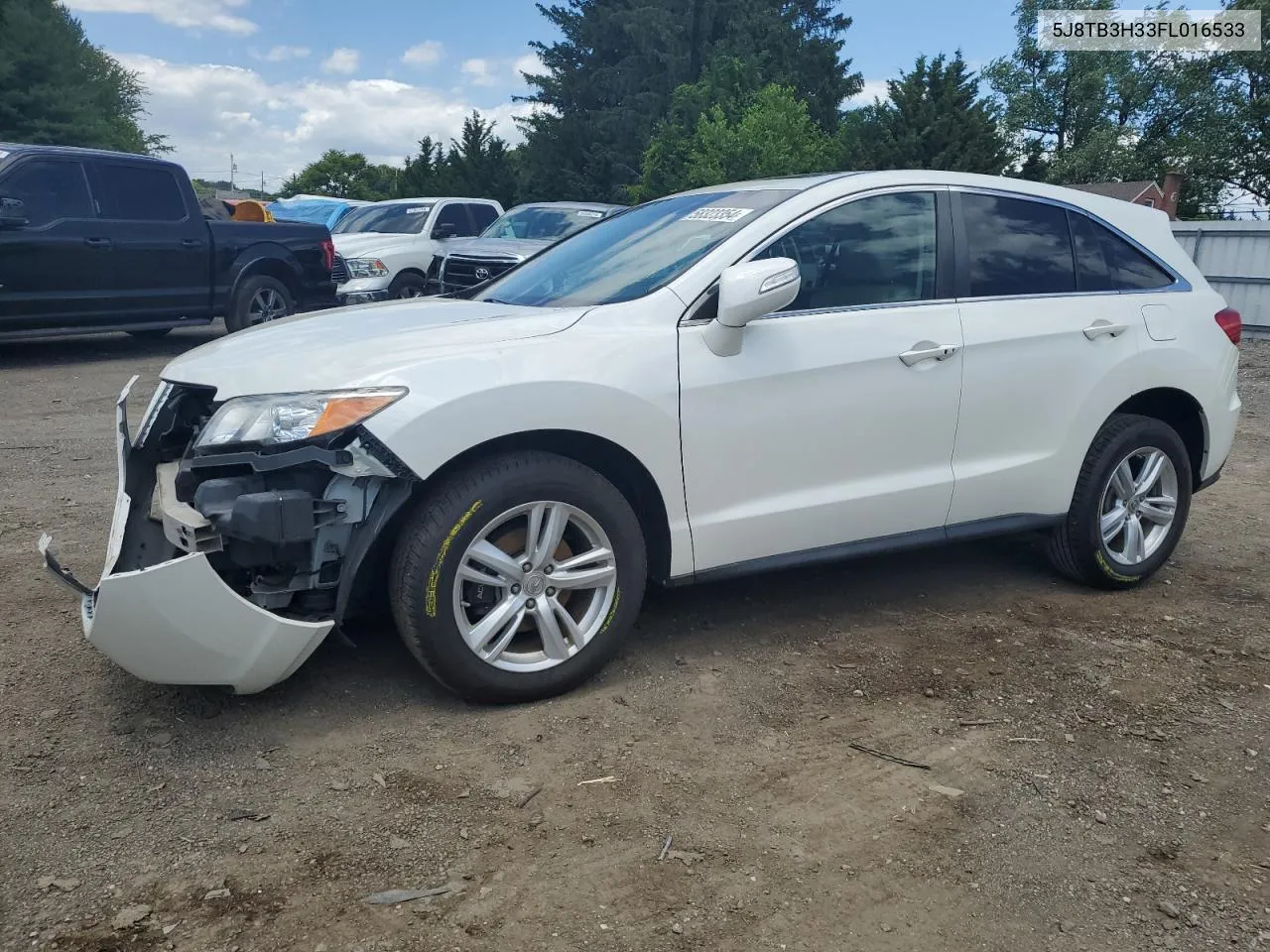 2015 Acura Rdx VIN: 5J8TB3H33FL016533 Lot: 58323354