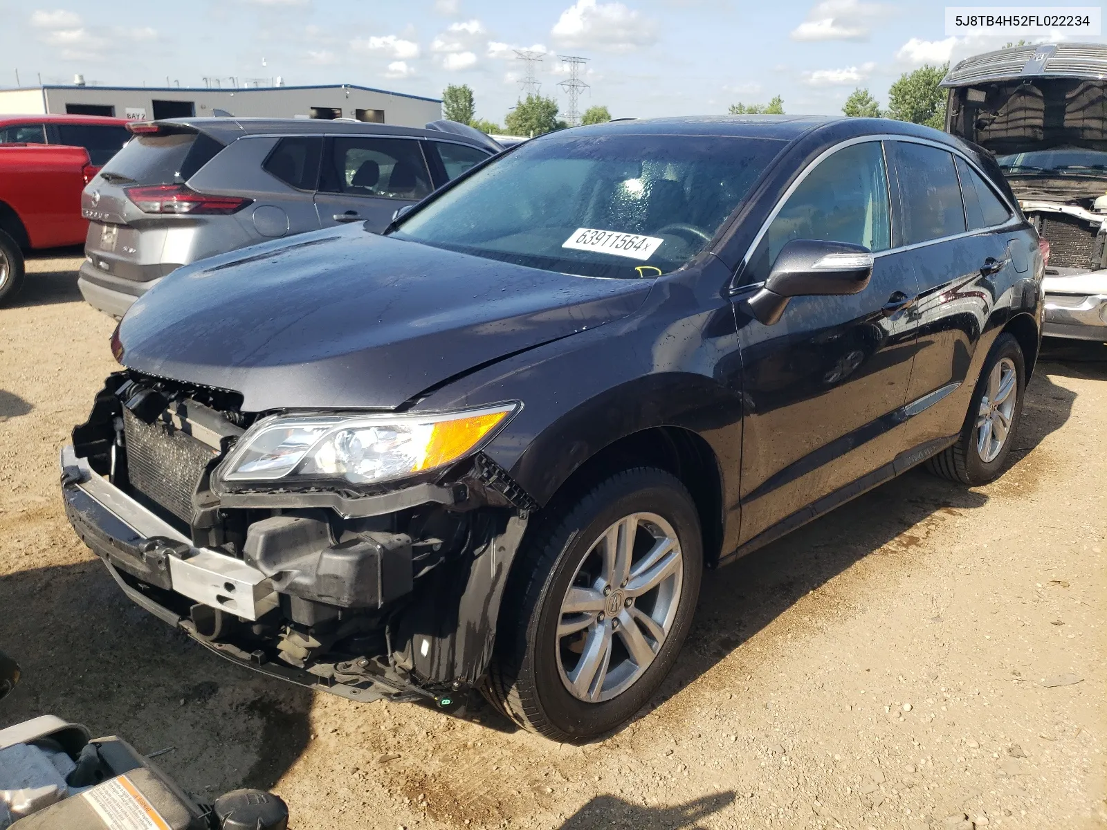 2015 Acura Rdx Technology VIN: 5J8TB4H52FL022234 Lot: 63911564