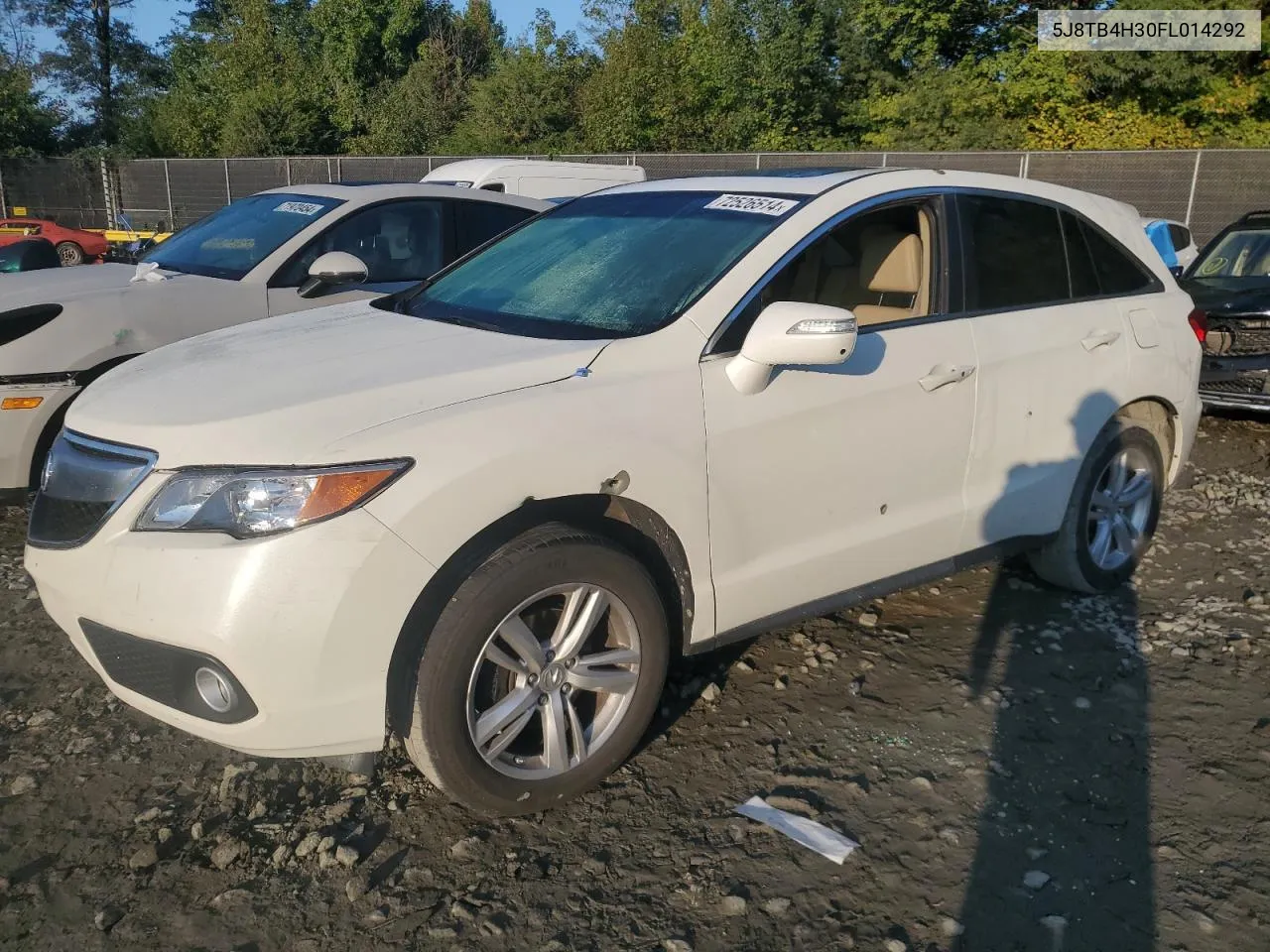 2015 Acura Rdx VIN: 5J8TB4H30FL014292 Lot: 66351144