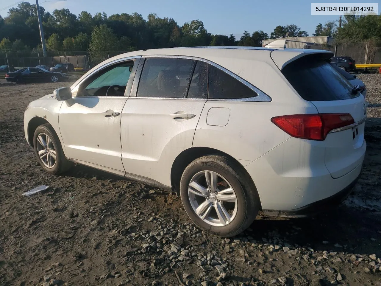 2015 Acura Rdx VIN: 5J8TB4H30FL014292 Lot: 66351144