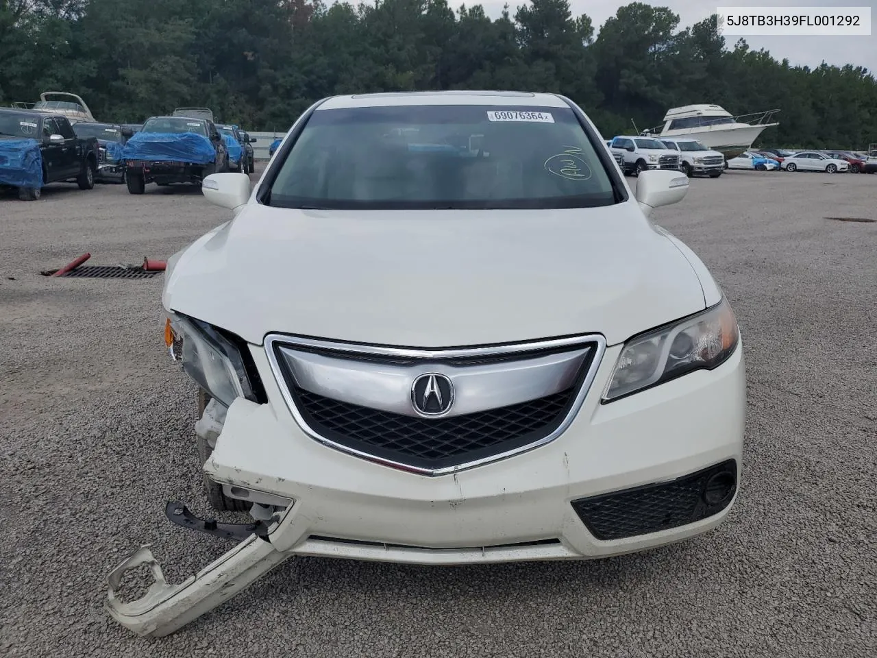 2015 Acura Rdx VIN: 5J8TB3H39FL001292 Lot: 69076364