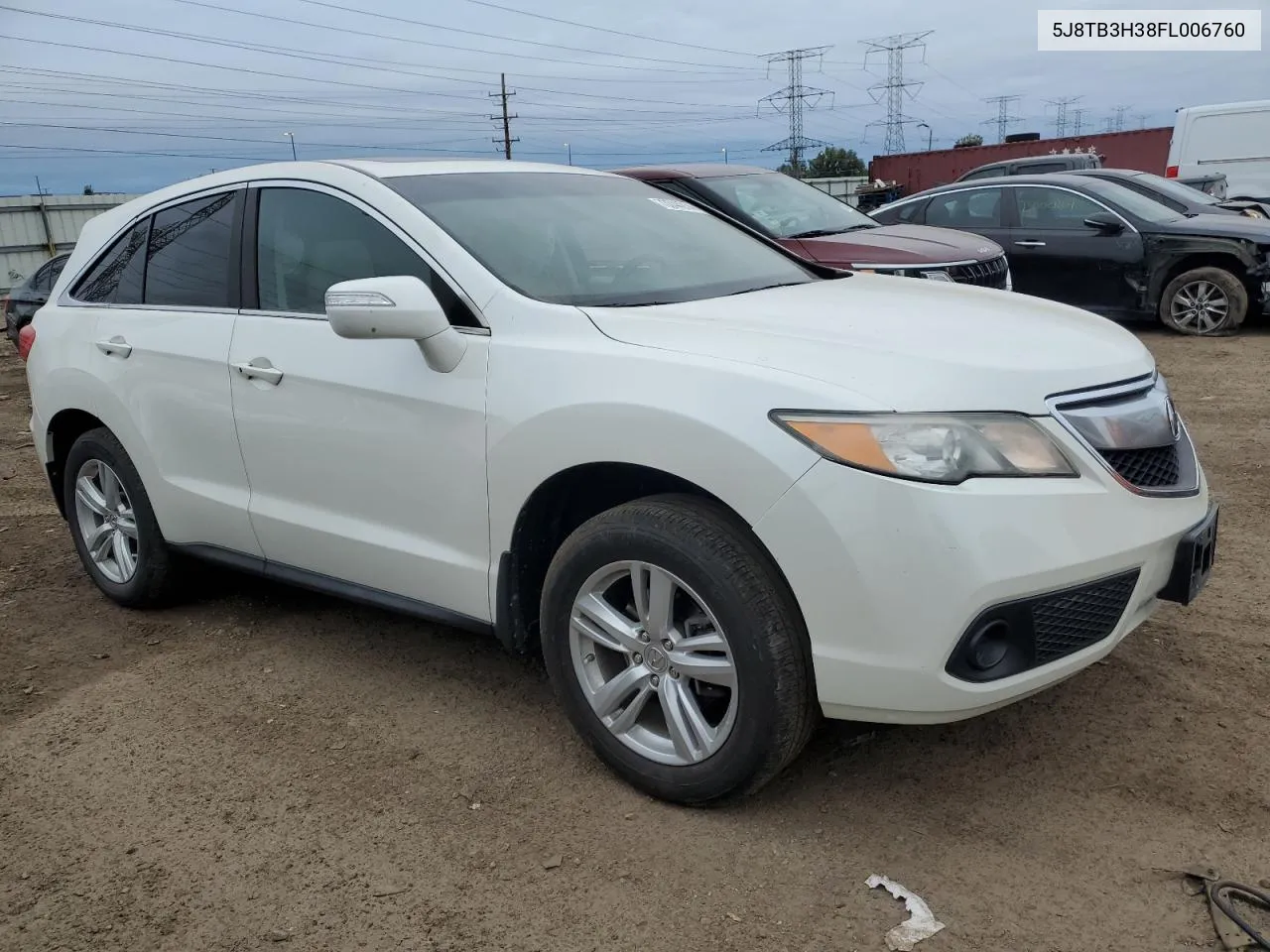 2015 Acura Rdx VIN: 5J8TB3H38FL006760 Lot: 73344214