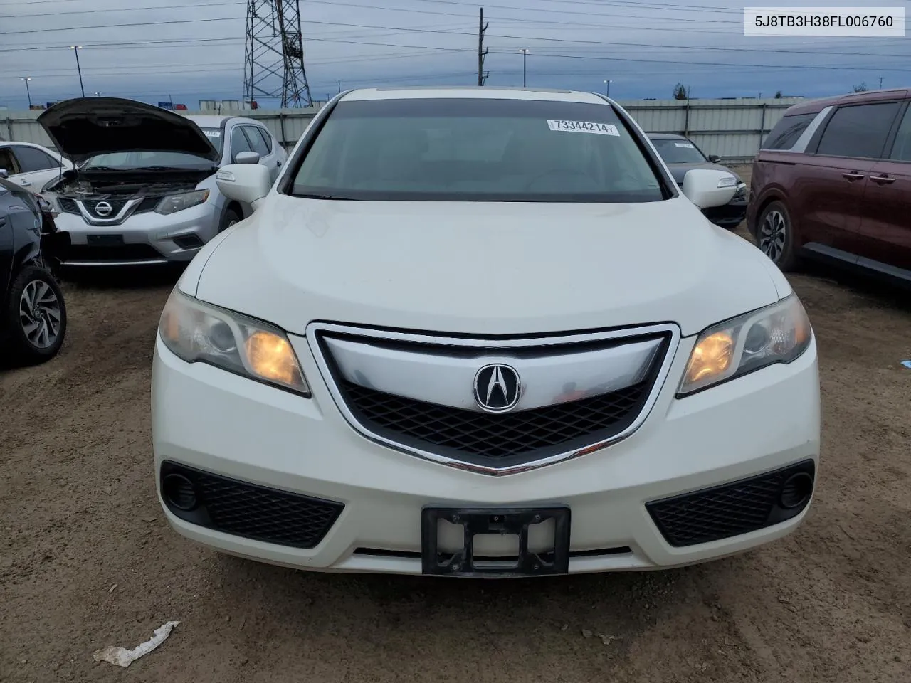 2015 Acura Rdx VIN: 5J8TB3H38FL006760 Lot: 73344214