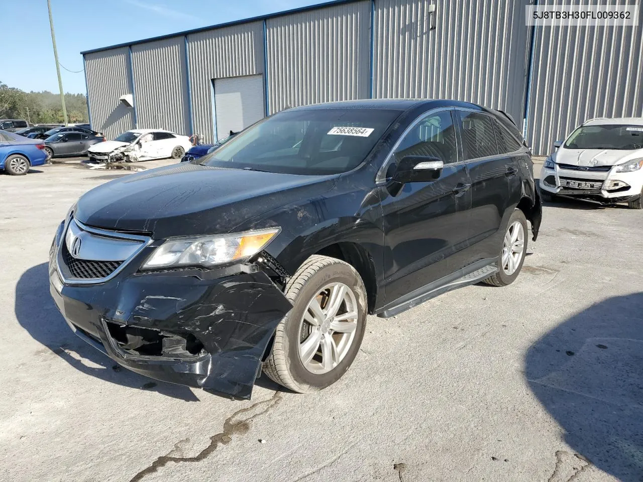 2015 Acura Rdx VIN: 5J8TB3H30FL009362 Lot: 75638564