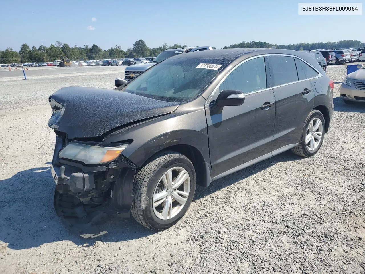 2015 Acura Rdx VIN: 5J8TB3H33FL009064 Lot: 75730294