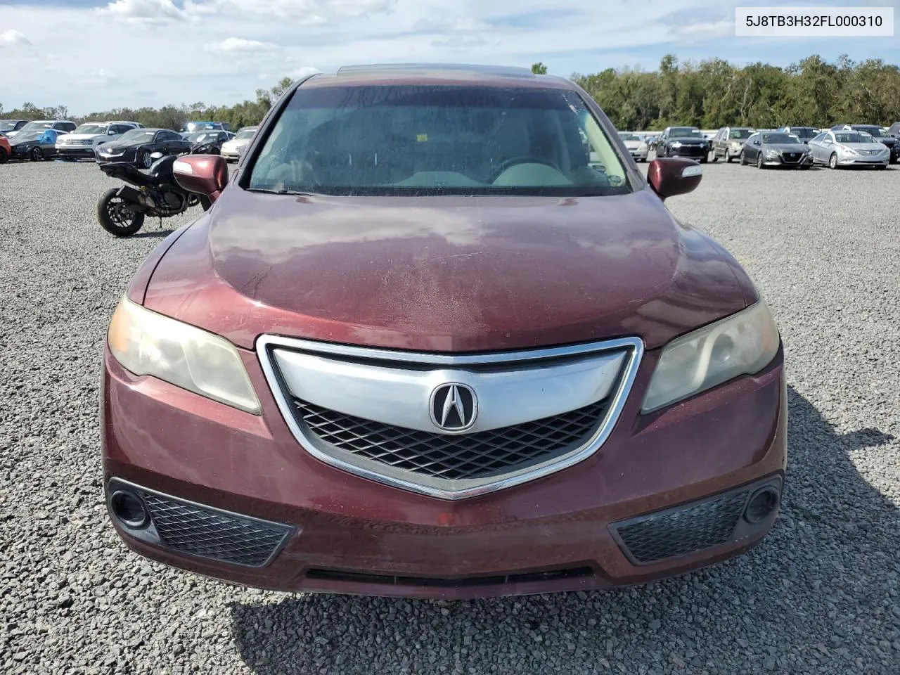 2015 Acura Rdx VIN: 5J8TB3H32FL000310 Lot: 75792984