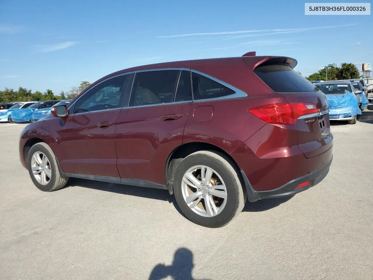 2015 Acura Rdx VIN: 5J8TB3H36FL000326 Lot: 77996944