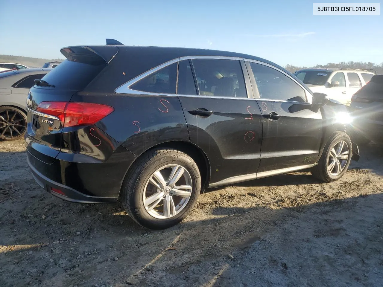 2015 Acura Rdx VIN: 5J8TB3H35FL018705 Lot: 80061884