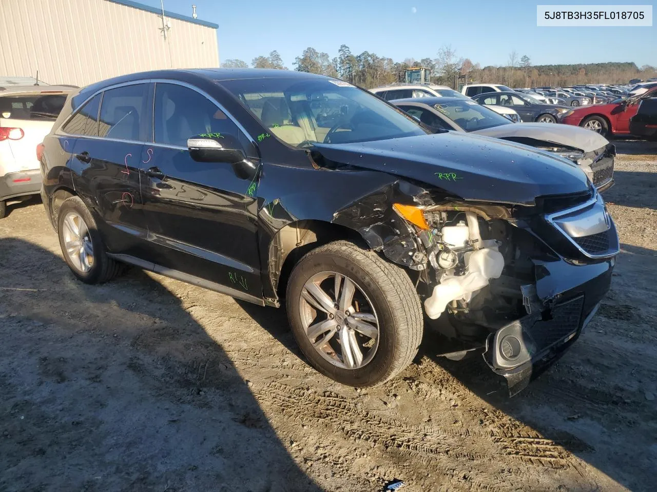 2015 Acura Rdx VIN: 5J8TB3H35FL018705 Lot: 80061884