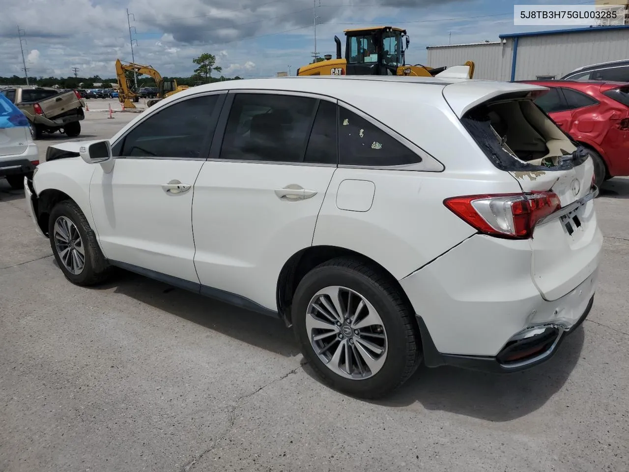 2016 Acura Rdx Advance VIN: 5J8TB3H75GL003285 Lot: 63262084